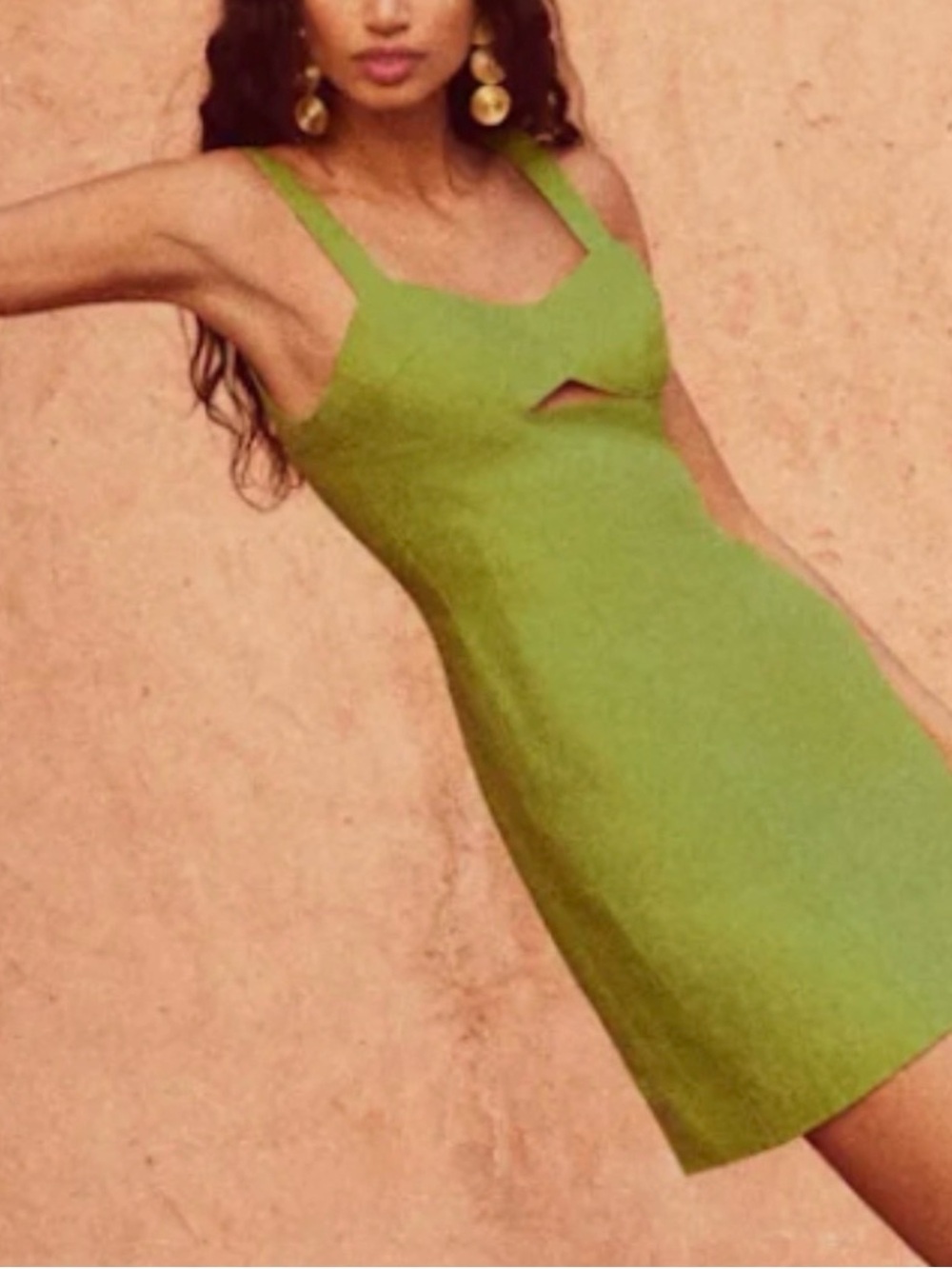 Reformation Belma Linen Mini Dress Avocado Green Vacation
Party Causal size 2 - Picture 3 of 6